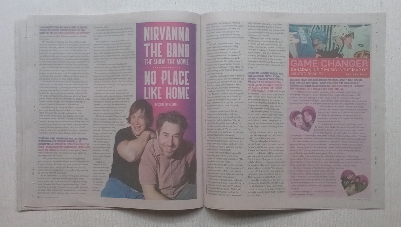 Exclaim! Magazine Nirvanna The Band Show Movie Heated Rivalry Canadian TV Music