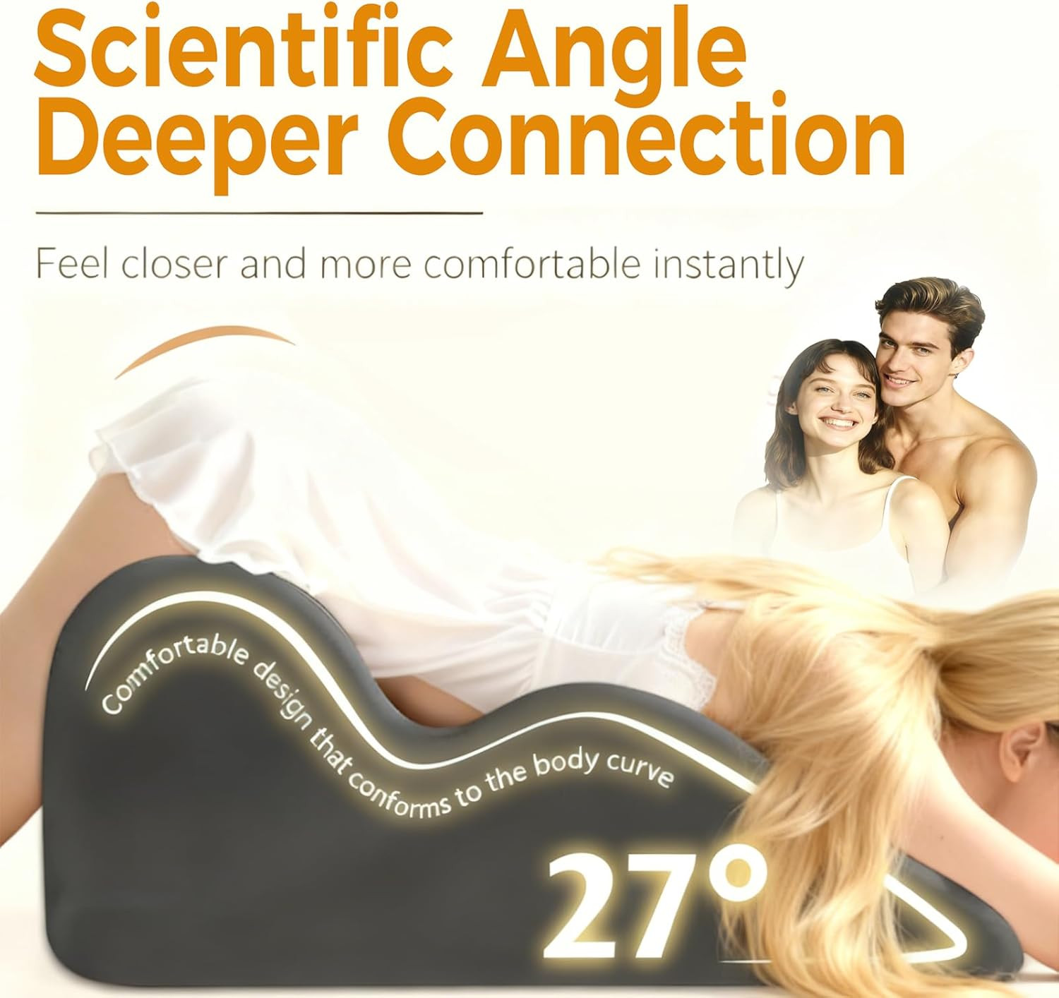 Sweet Spot Couple Pillow Couple Pillow Hip Pad Wedge Pillow Memory Foam 27°Angle