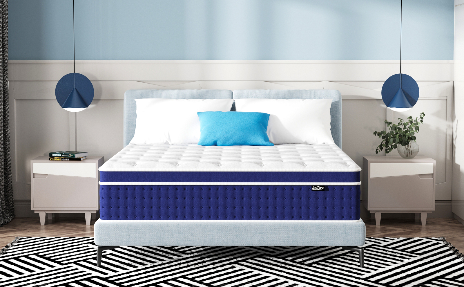 12" 14 Inch Hybrid Spring Gel Memory Foam Queen Mattress Full King Size in a Box