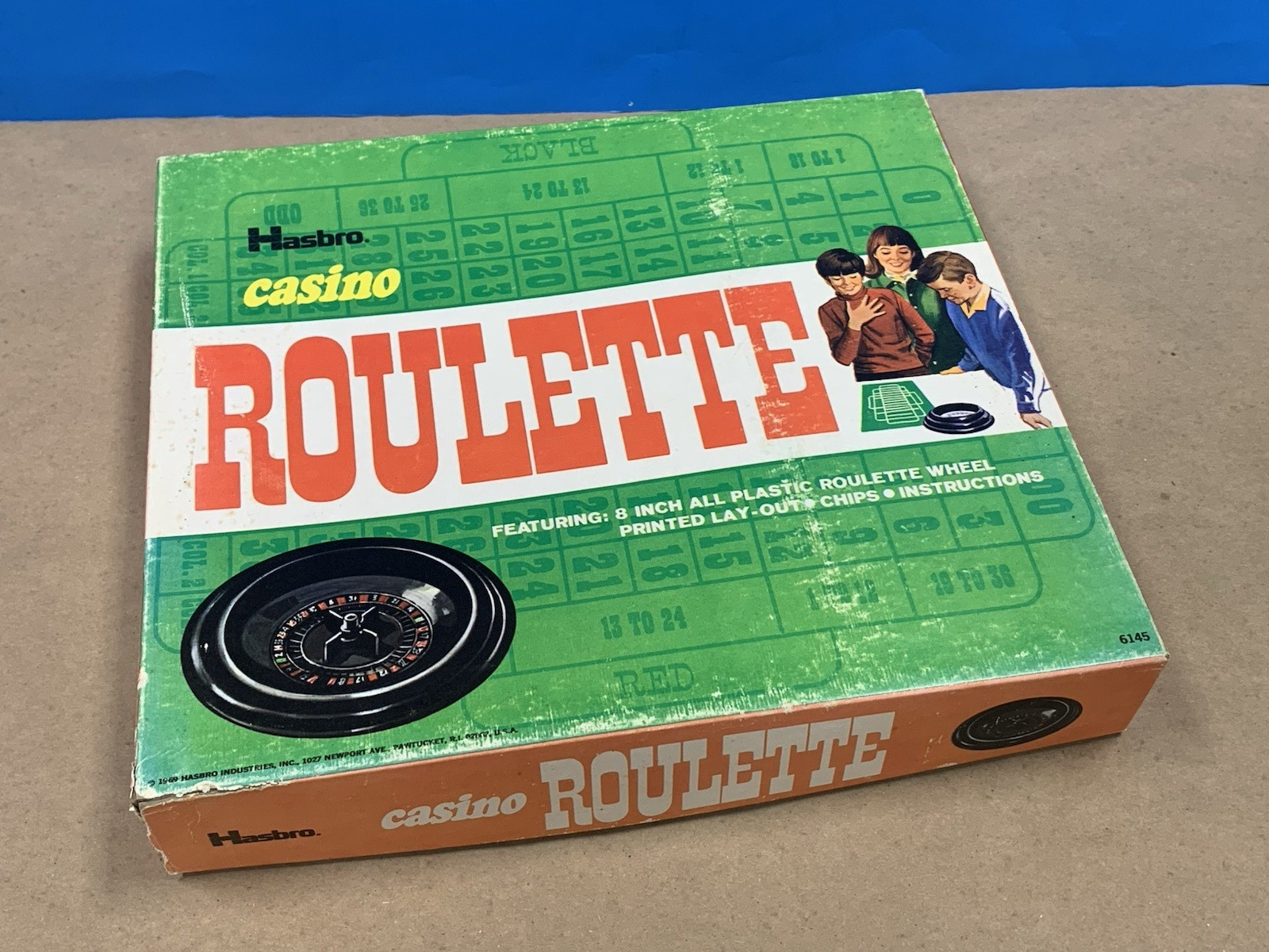 Vintage 1969 Hasbro Casino Roulette Board Game #6145 Complete Original