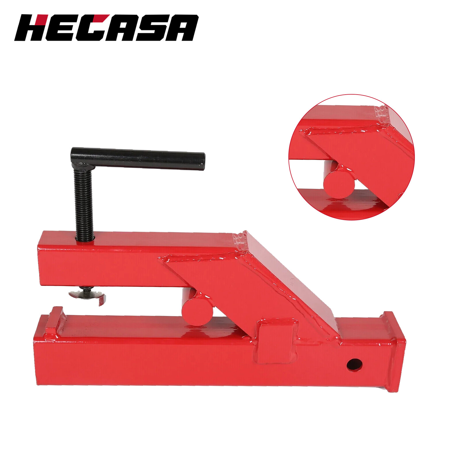 Receiver Hitch 2" Clamp On Trailer Tractor Bucket Mount Adapter For Deere Bobcat