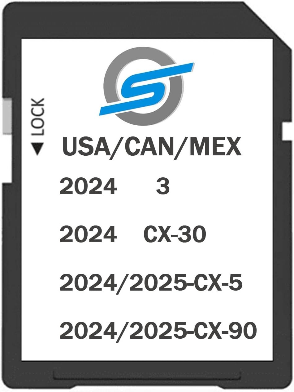 2025 Updated Navigation GPS SD Card Compatible with CX5 (2024-2025),CX90 (2024-2