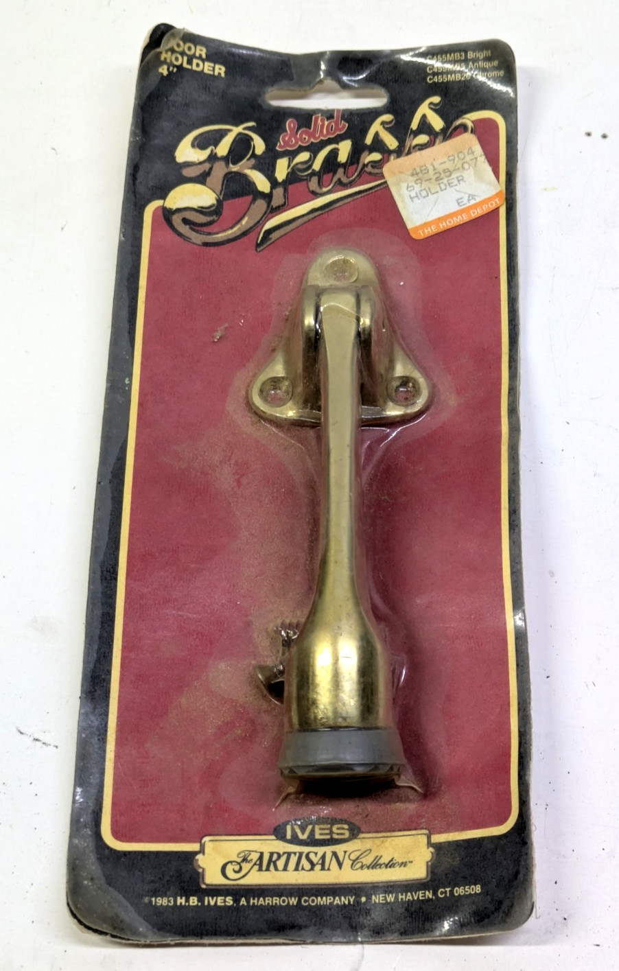 Ives Artisan Collection Solid Brass 4" Door Holder C455MB3 Bright