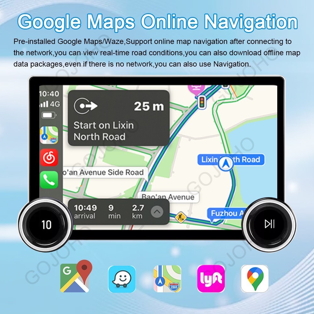 CarPlay 4+64GB For Toyota Sienna 2004-2010 Android 13 Car Stereo Radio Navi GPS