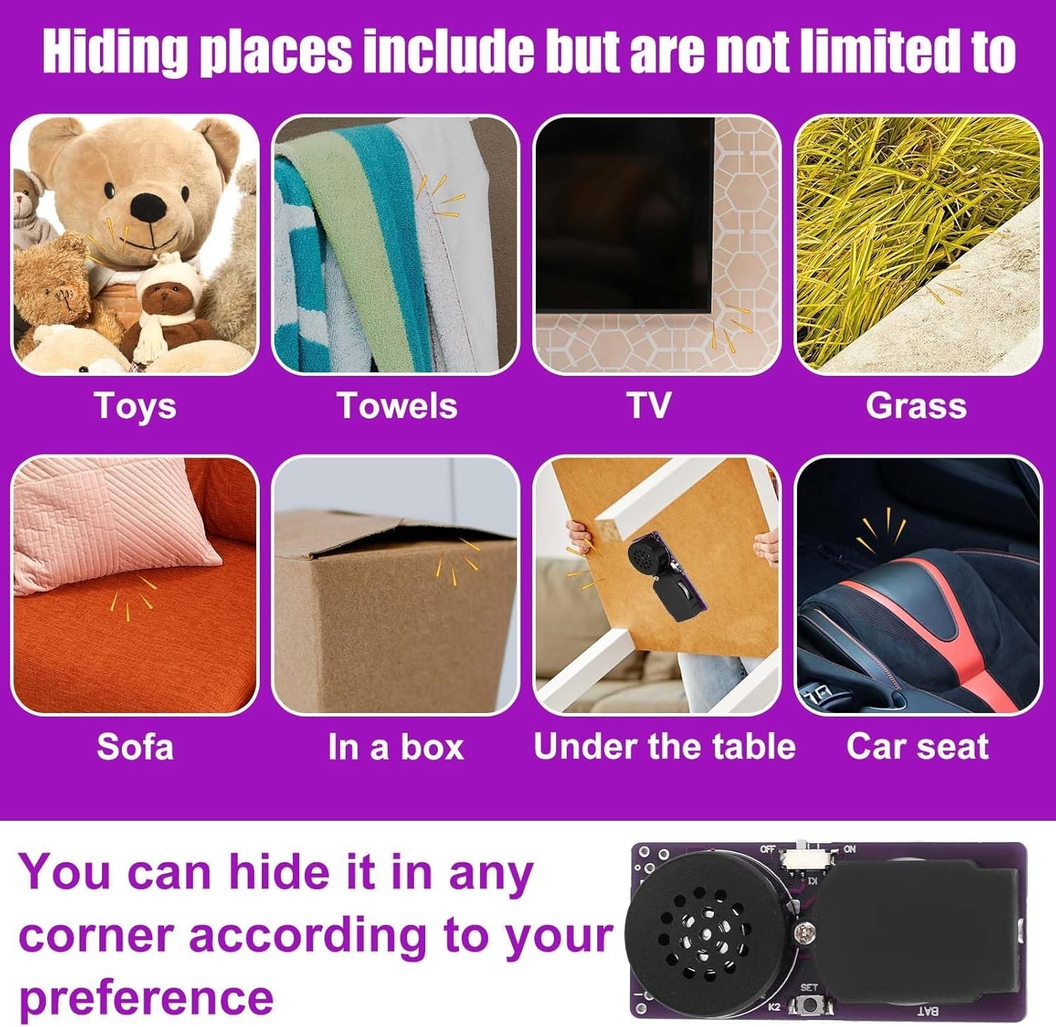 Prank Fart Pooter Noise Maker with 20 Fart Sounds, Compact Battery Operated