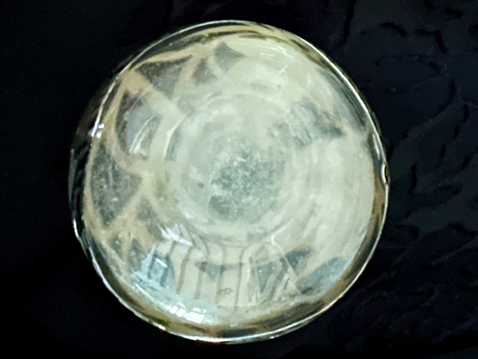 Antique Art Nouveau Sterling Silver Overlay Clear Glass Scent/Perfume Bottle