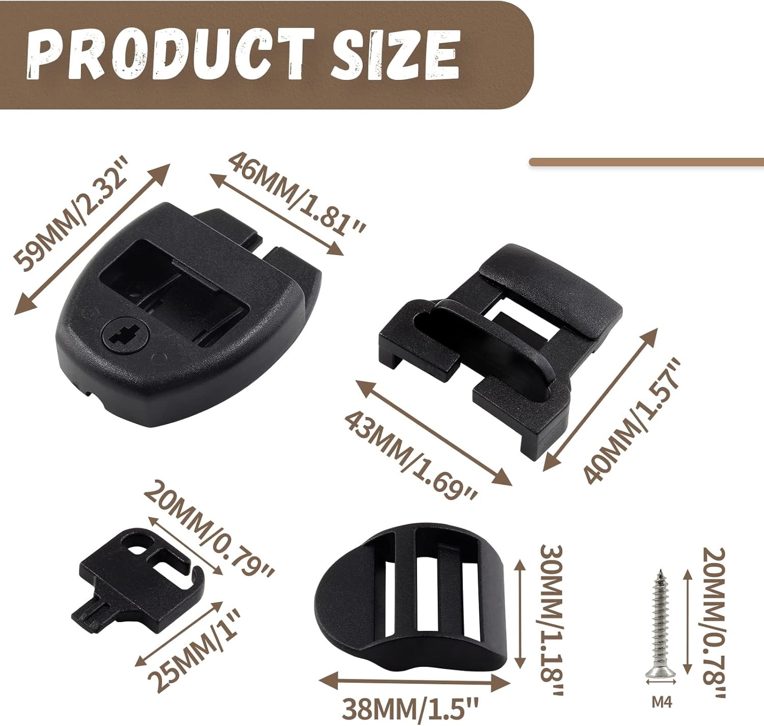 4 Sets Spa Tub Cover Clip Replacement Kit, Spa Hot Tub Cover Clip Lock Kit Repla