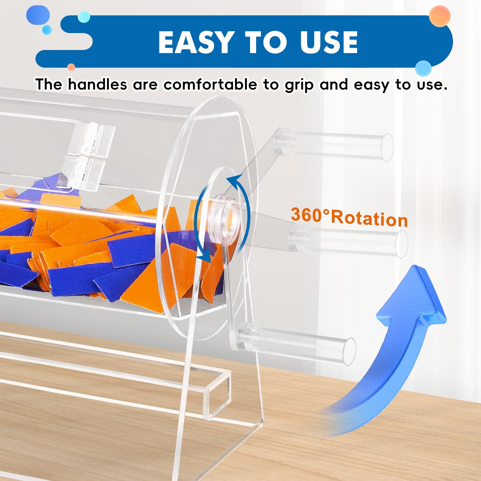 Acrylic Raffle Drum Raffle Ticket Spinner Clear Raffle Ticket Drum Spinner Ca...