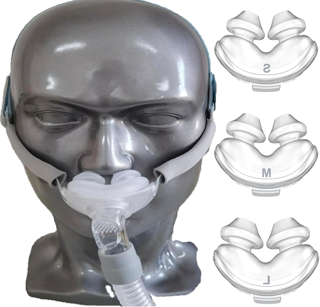 Nasal Pillow Supplies - Includes 3 Packs Nasal Mask Nose Pillows Small, Medium,