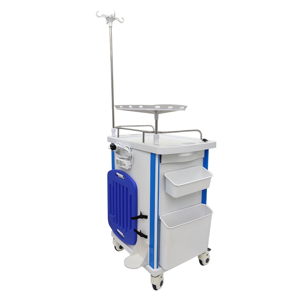 Anesthesia Emergency Treatment Trolley Medicine Medical Cart ABS Plastic
