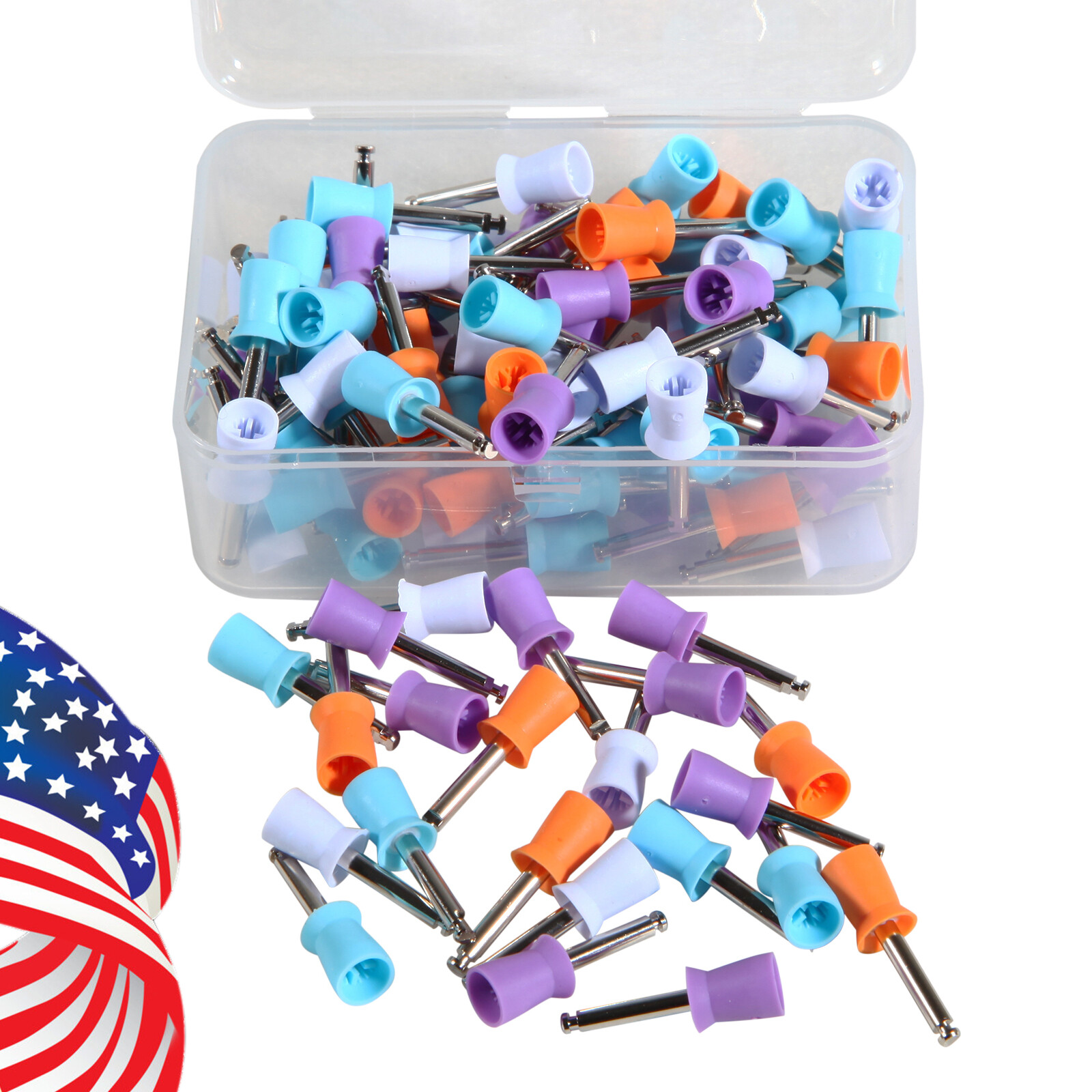 100-1000*Dental Rubber Prophy Tooth Teeth Polish Polishing Cups Latch Type Brush