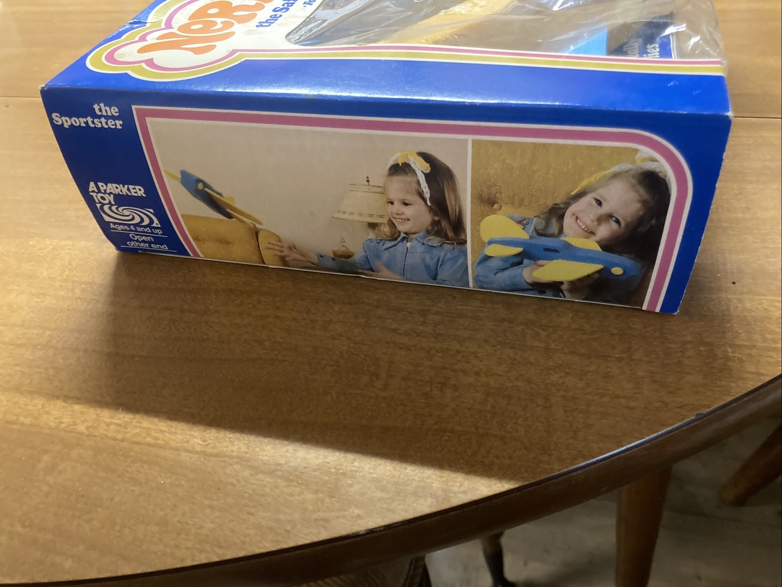 Nerf Jumbo Jet Glider Foam Plane Vintage 1975 In Box Flight 290 Yellow & blue