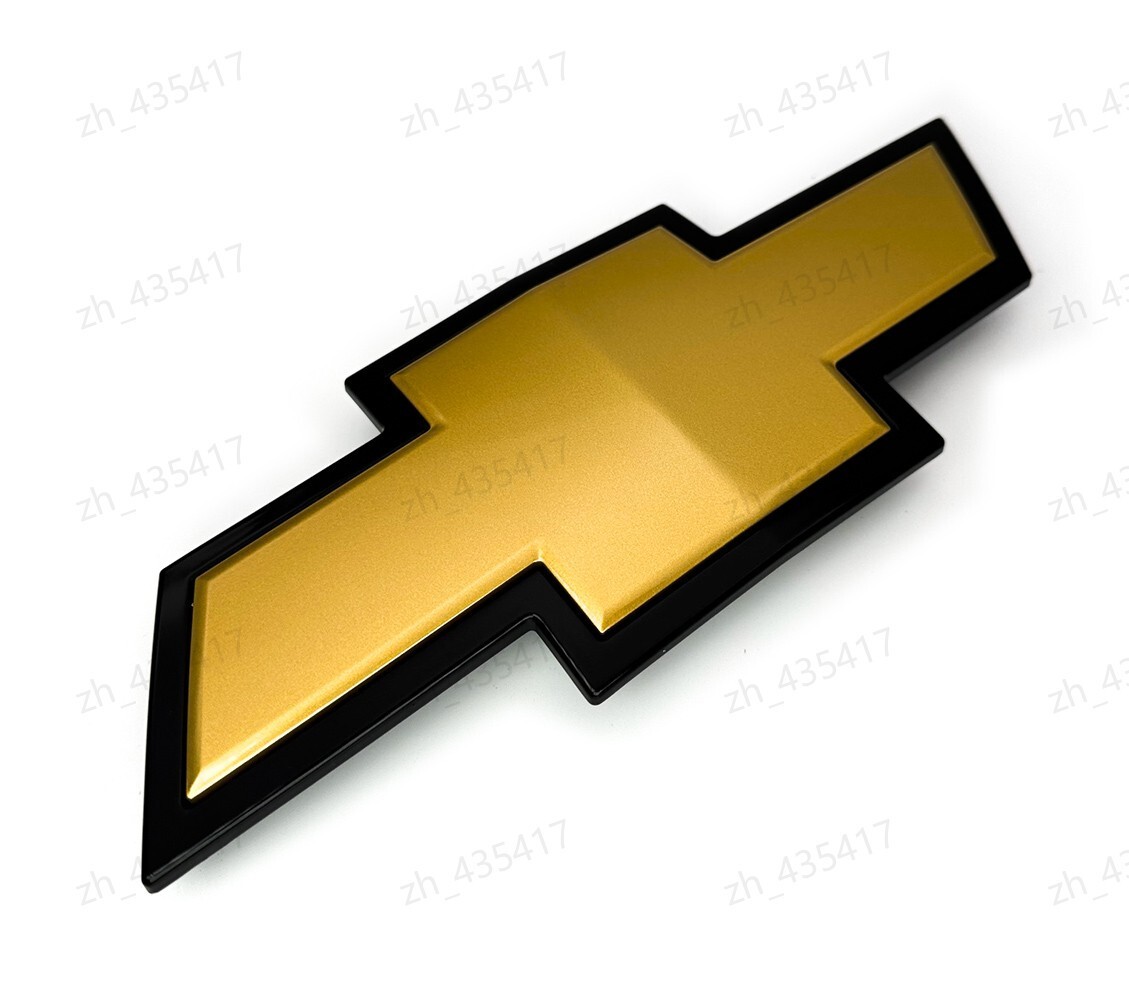 Front Bowtie Emblem Gold Black Fit 2011-2014 Silverado 2500HD 3500HD PN 22829420