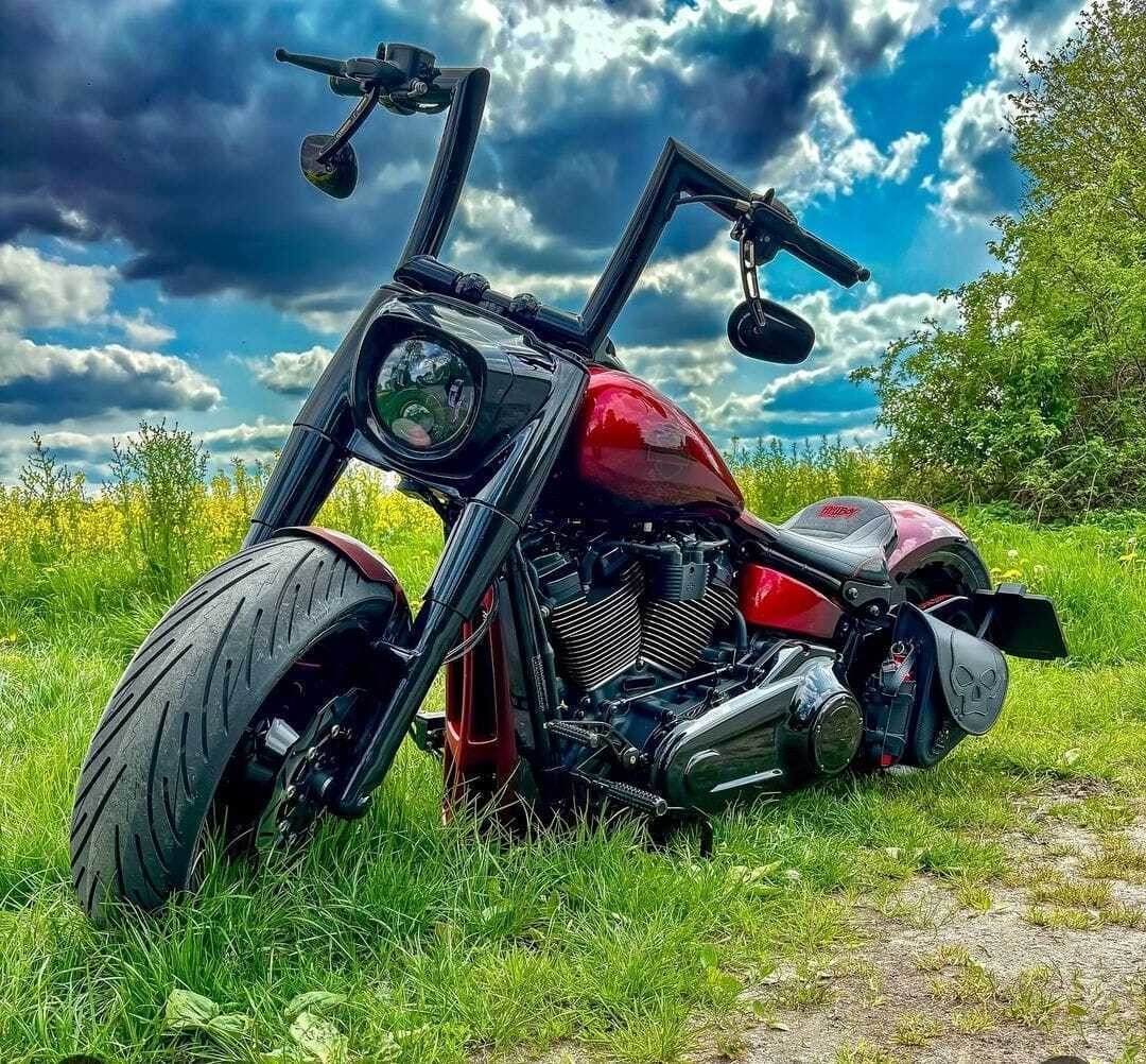 Swing Bag Diablo Skull Blackline + Soft XS 2018 Holder Suitable For Harley