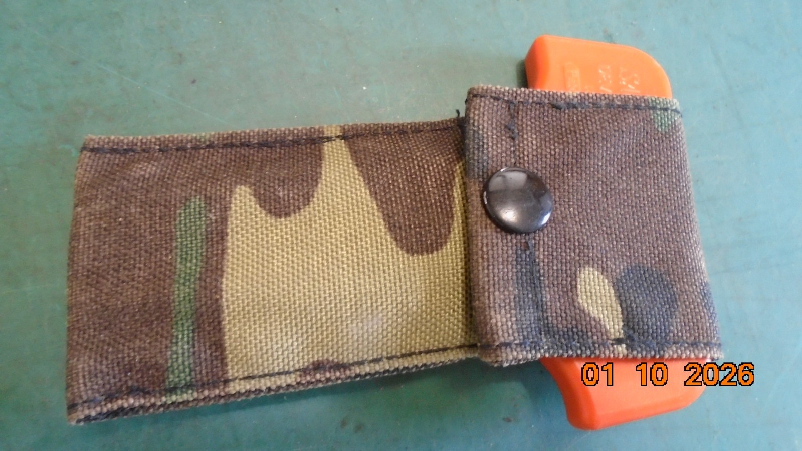 Vintage Sagen Inc. Hunting Bone Saw Rib Splitter Saw USA Camo Nylon Sheath