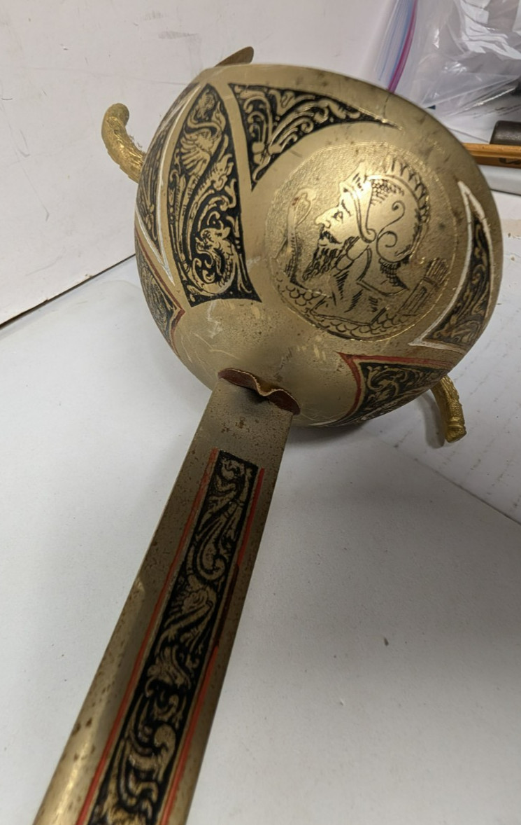 Vintage Brass & Metal Spanish Style Cutlass Sword 40 1/2 " Long