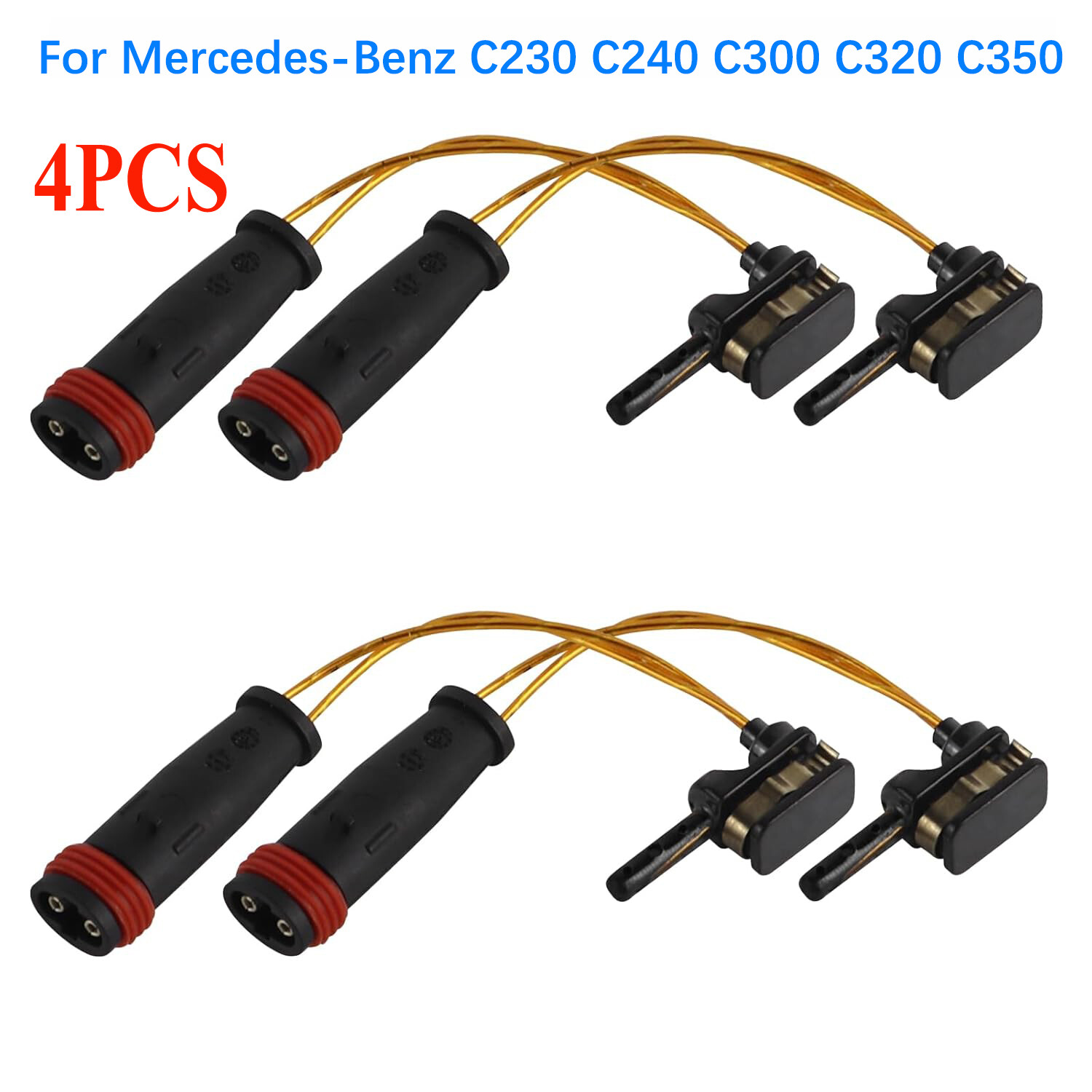4x Front Rear Brake Pad Wear Sensors for Mercedes-Benz C230 C240 C300 C320 C350