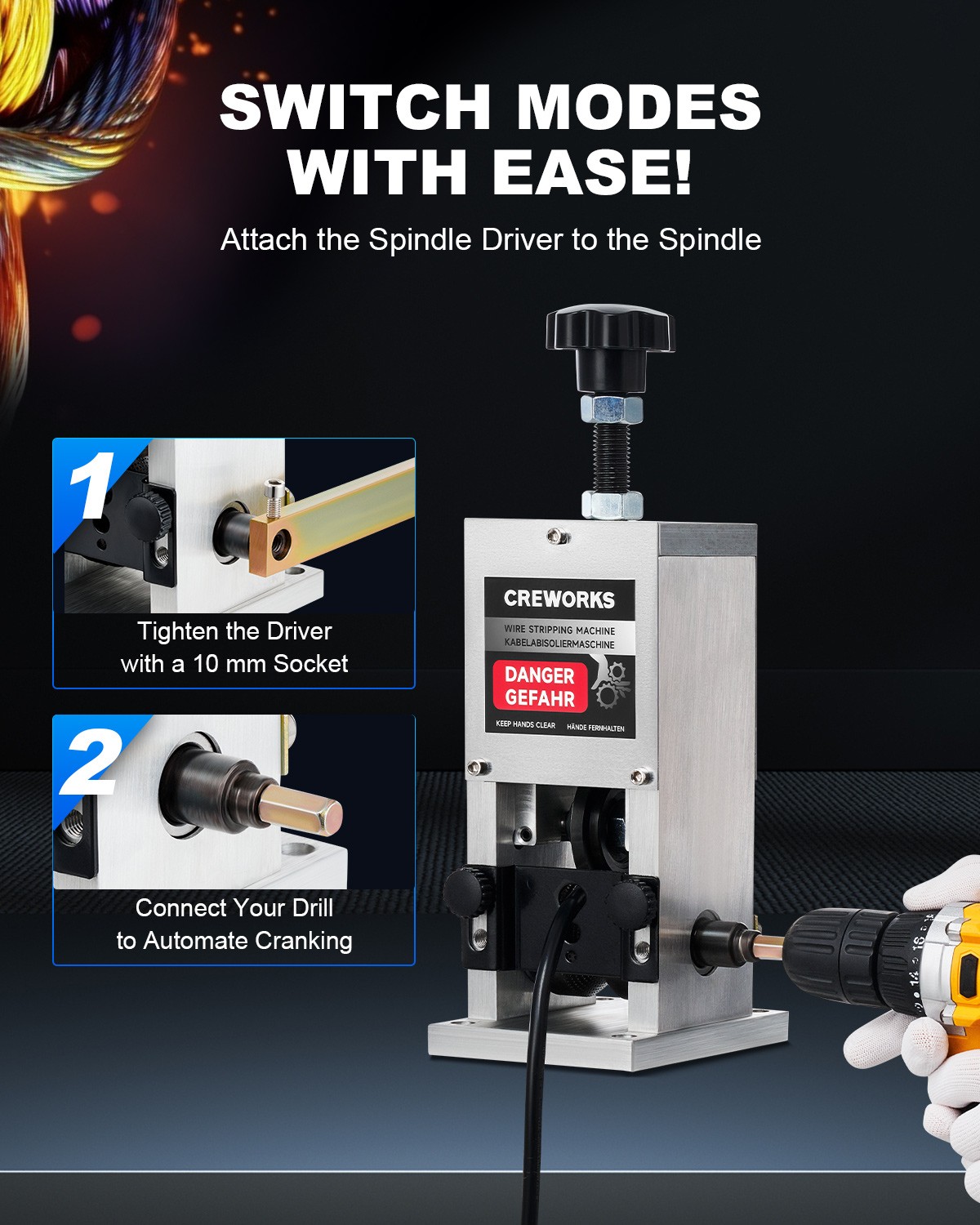 Secondhand 0.06"-1"Manual Wire Stripper Machine, Copper Wire Stripper