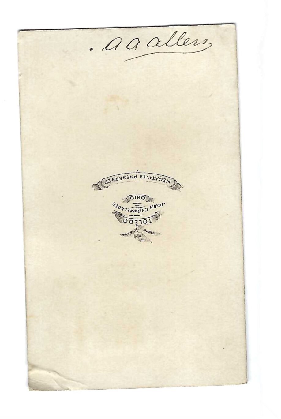 Civil War CDV Soldier Andrew Allen 4th Illinois Cavalry