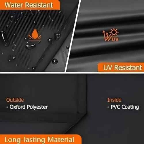 iCOVER 66 Inch BBQ Barbecue Smoker Cover，600D patio outdoor Canvas offset