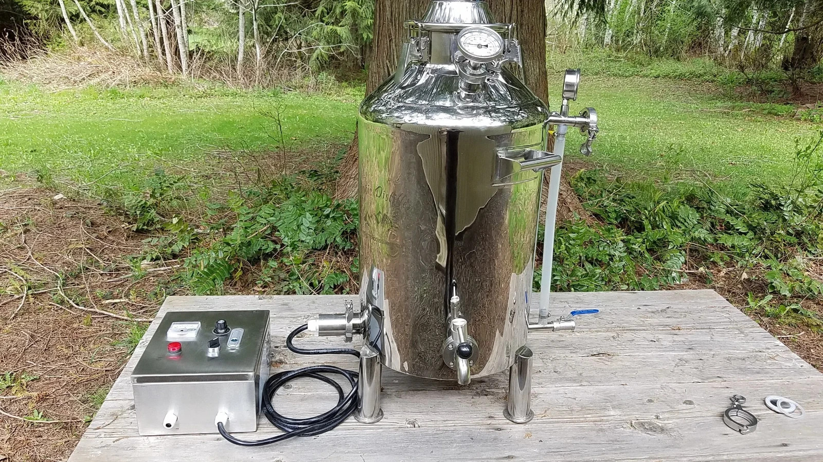 Jacketed Bain-Marie Electric Distillation Boiler 13 gallon (50L) Stainless Steel