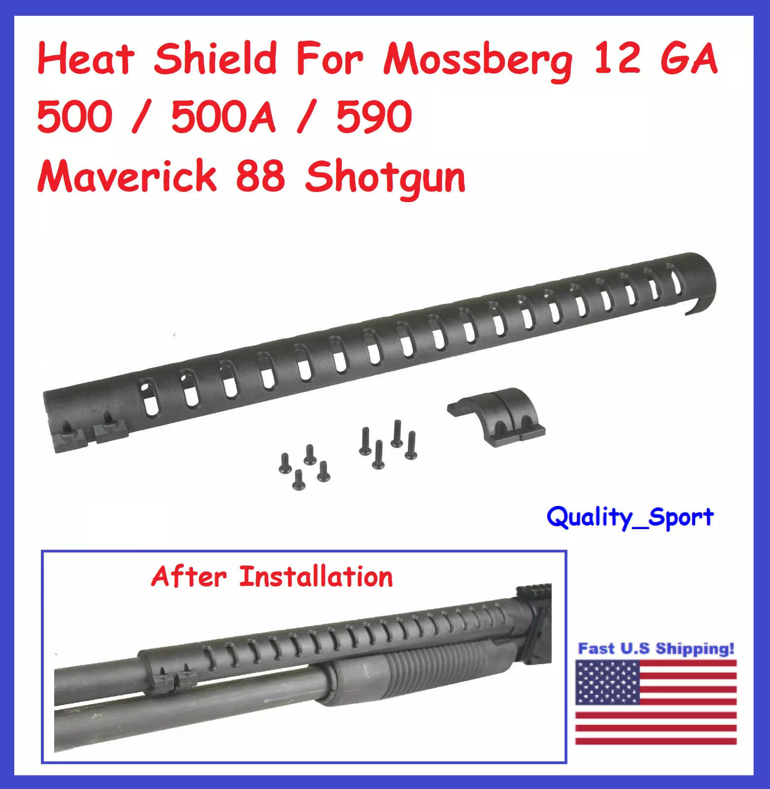 Heat Shield For Mossberg 12 GA 500 / 500A / 590 Maverick 88 Shotgun