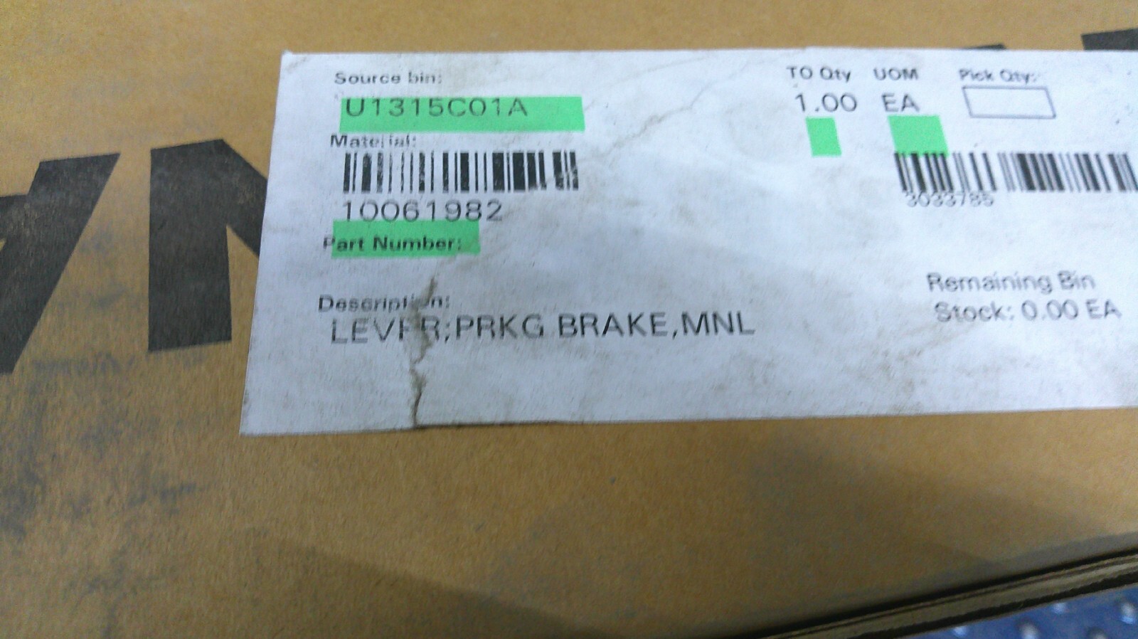 NEW OEM International 495350C92 Brake Handle Lever