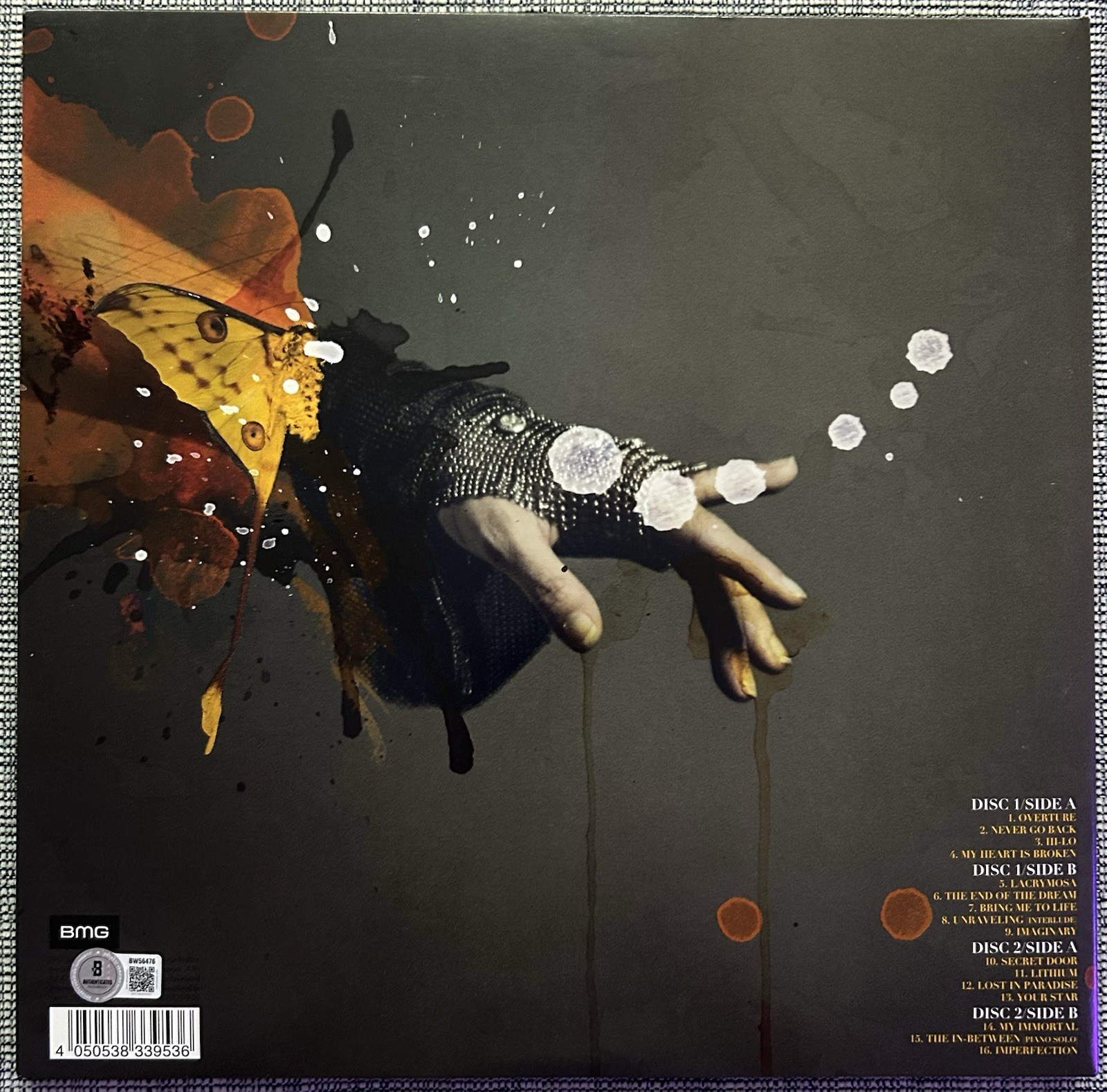 AMY LEE SIGNED EVANESCENCE SYNTHESIS VINYL LP RARE - BECKETT COA