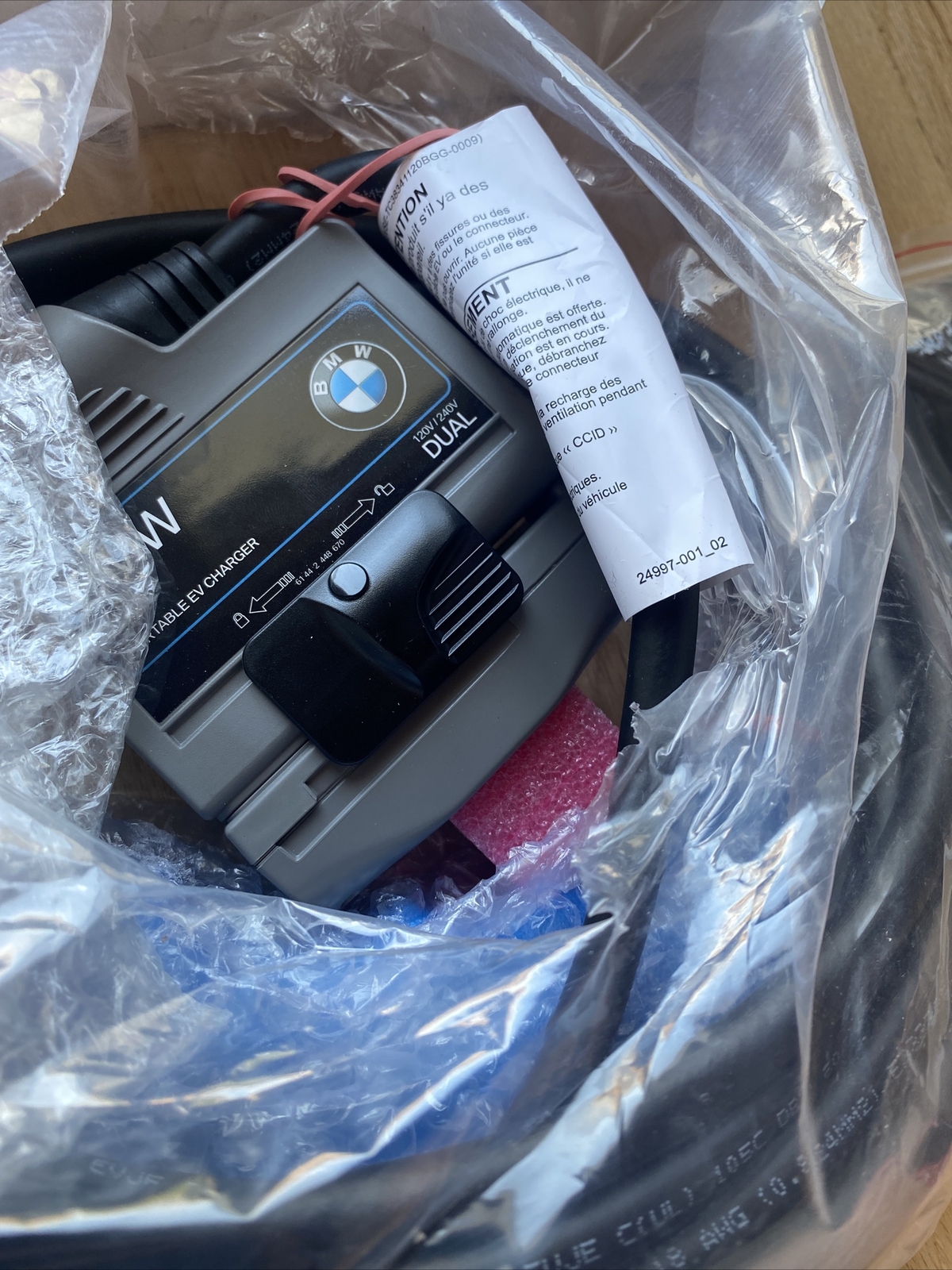 BMW X5 Plug-In hybrid EV Charger Flexible portable dual level voltage 120v 240v