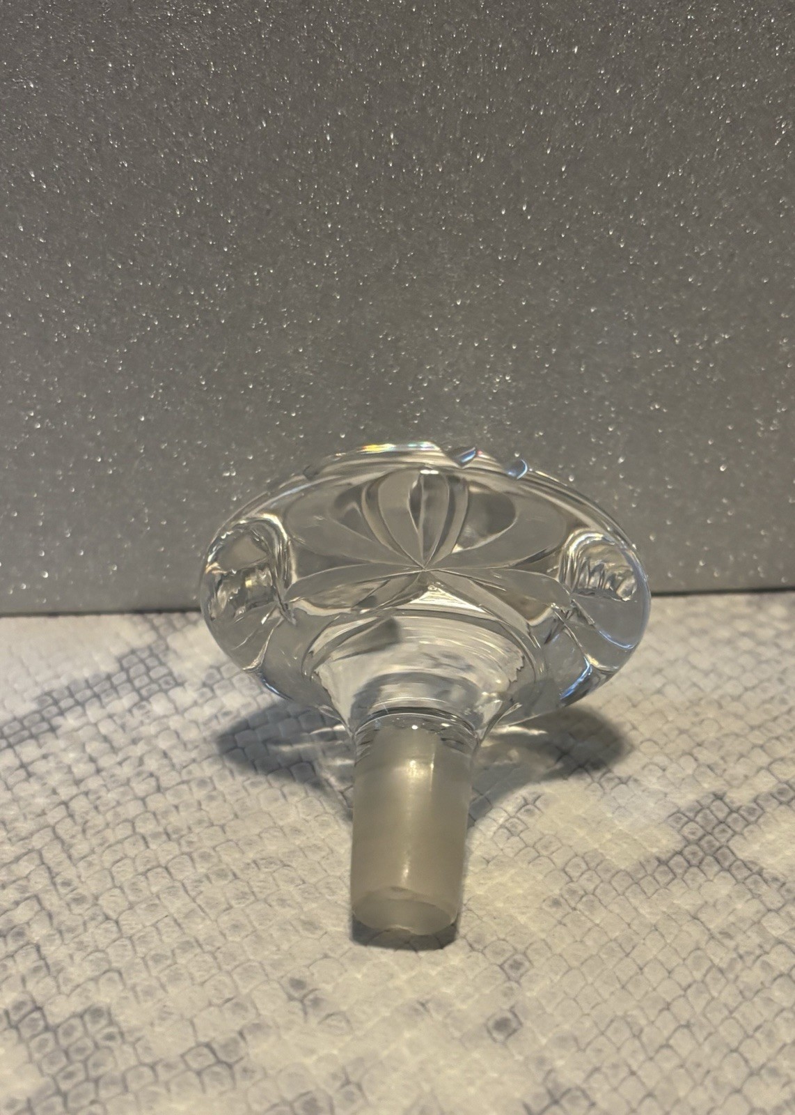 Spritz&Firman Crystal And Silver Collar Decanter From Mid 20Th Century With Tag