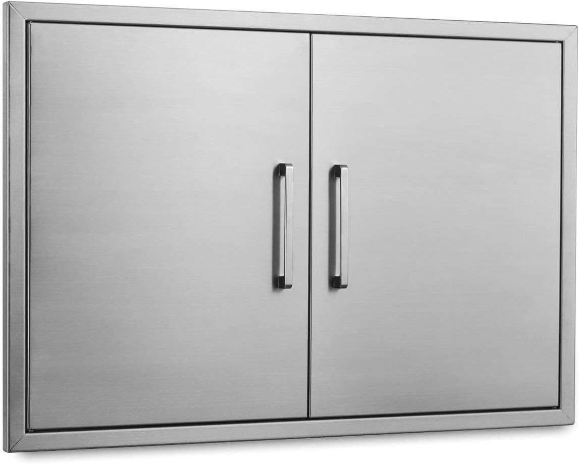 30 W x 21" H-Outdoor Kitchen Doors Stainless Steel BBQ Double Access Door
