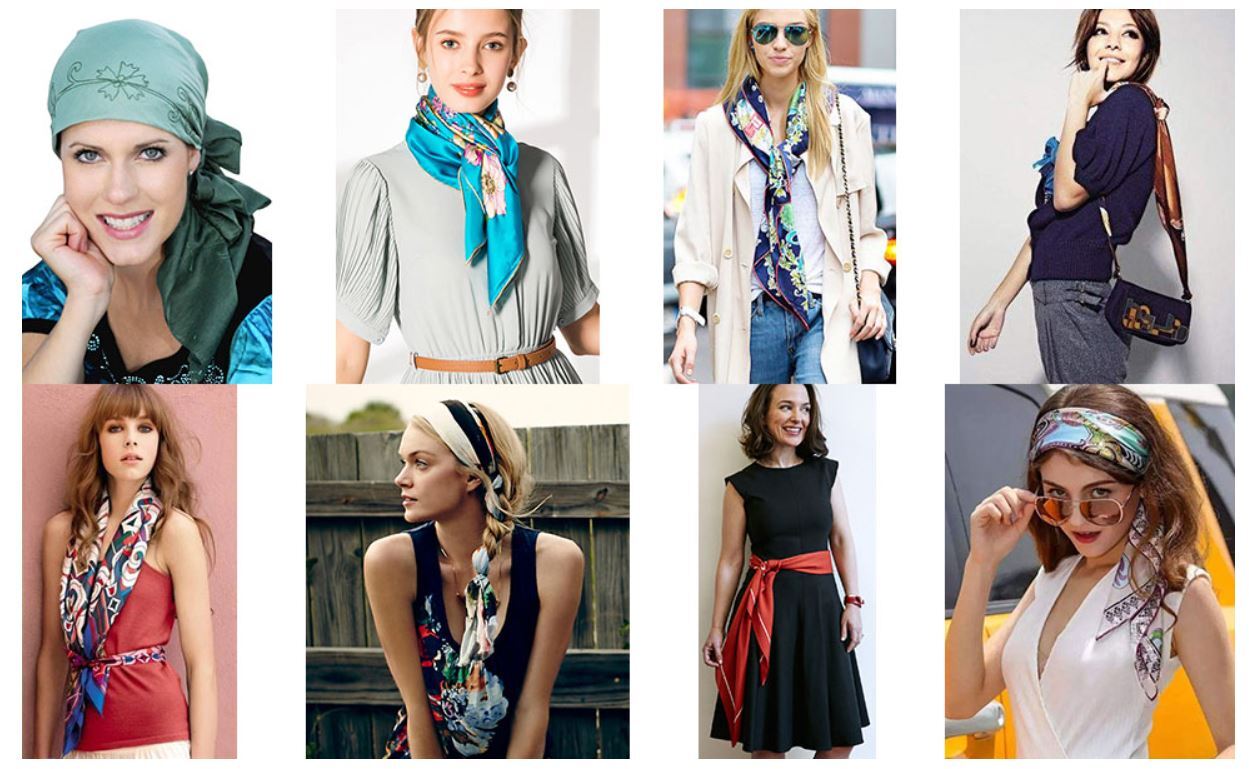 Large Silk Feel Satin Scarf Head Square Wrap Neck Neckerchief Shawl Hair Scarf