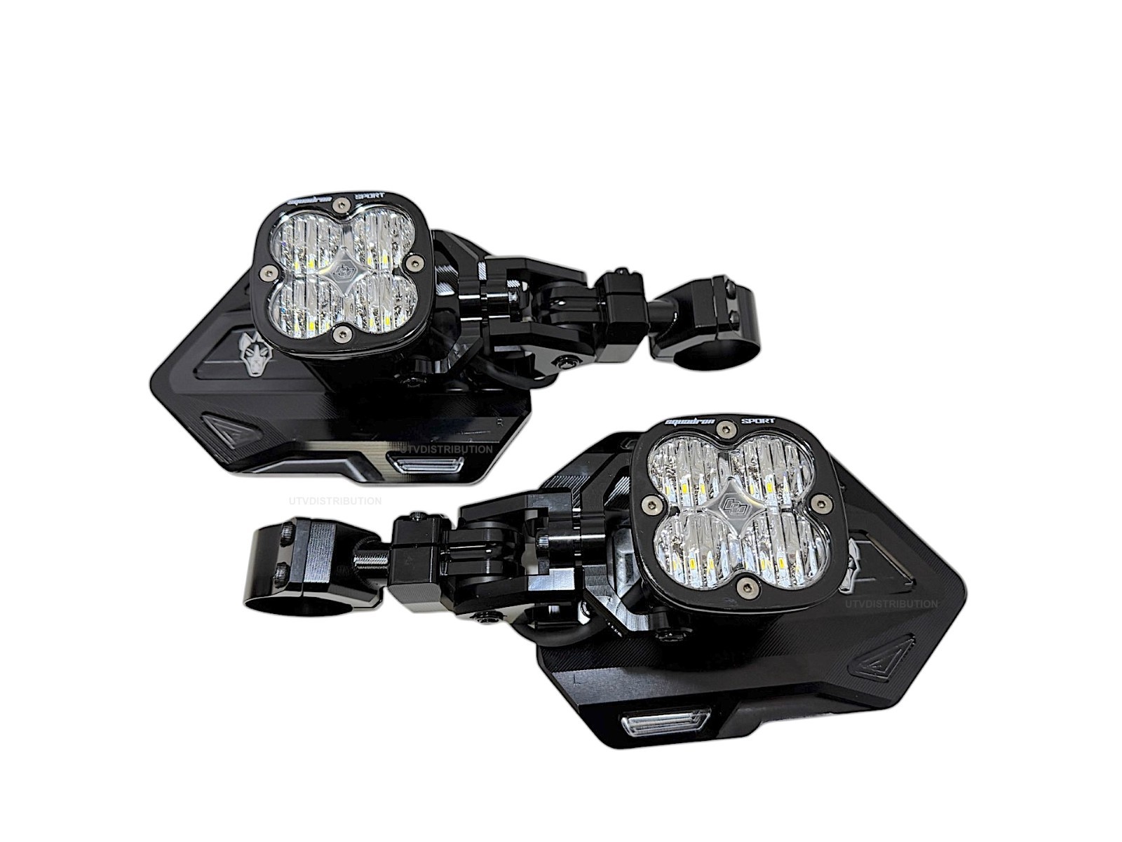 Chupacabra Offroad Cuero Baja Mirrors + Baja Designs Squadron Lights White 1-7/8