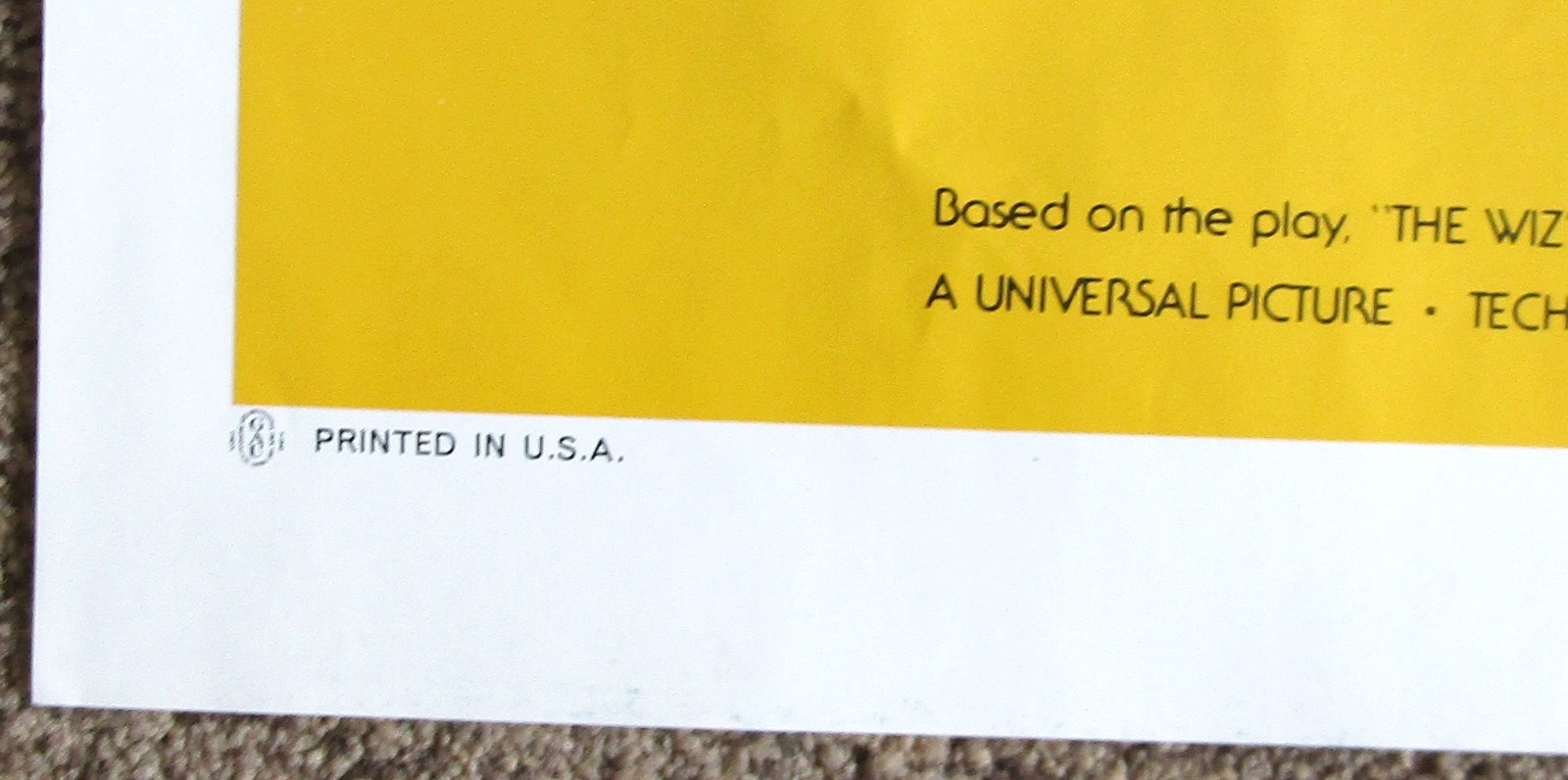 1978 Original Movie Poster 27 X 41 The Wiz One Sheet Printed USA + 8 Lobby Cards