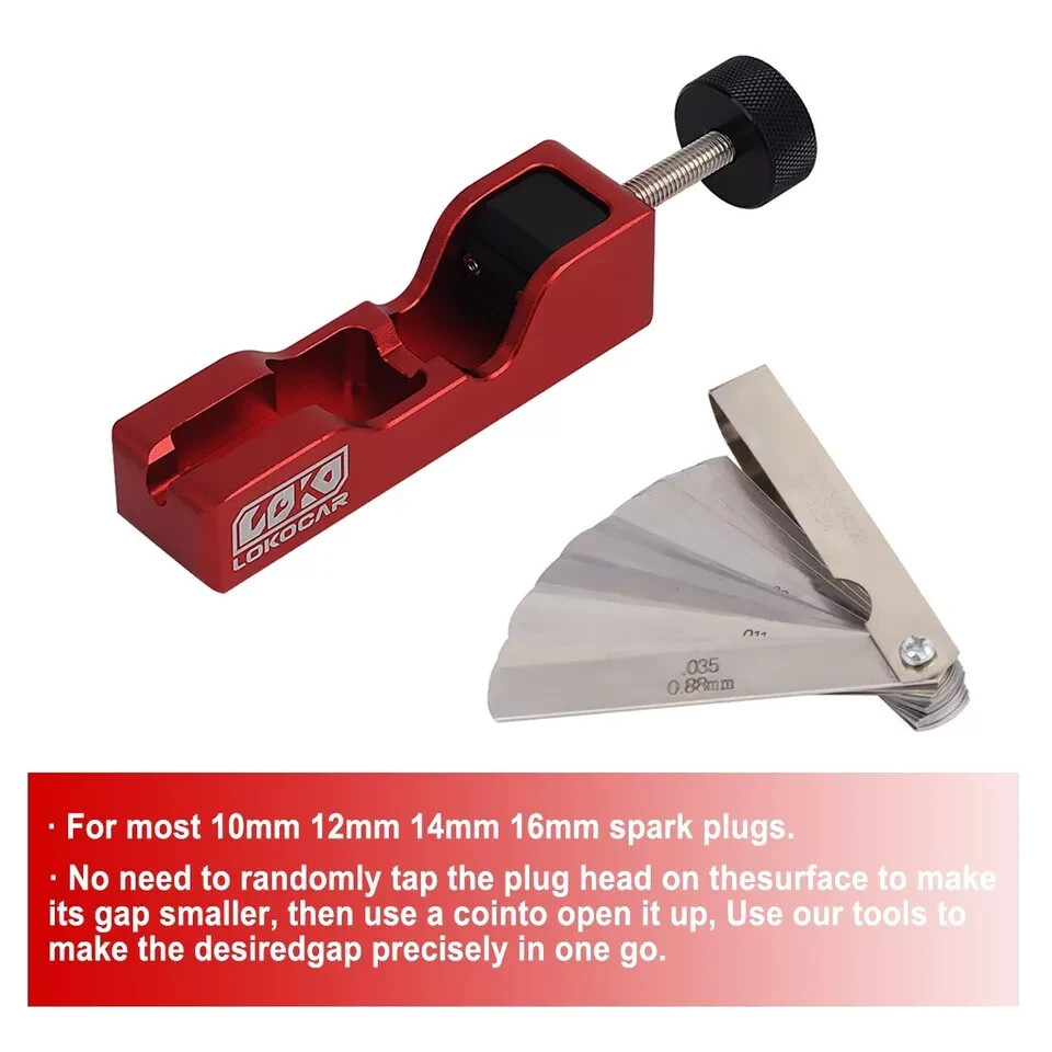 Universal Spark Plug Gap Tool 32 Blades Metric Feeler Gauge Gap Filler Measuring