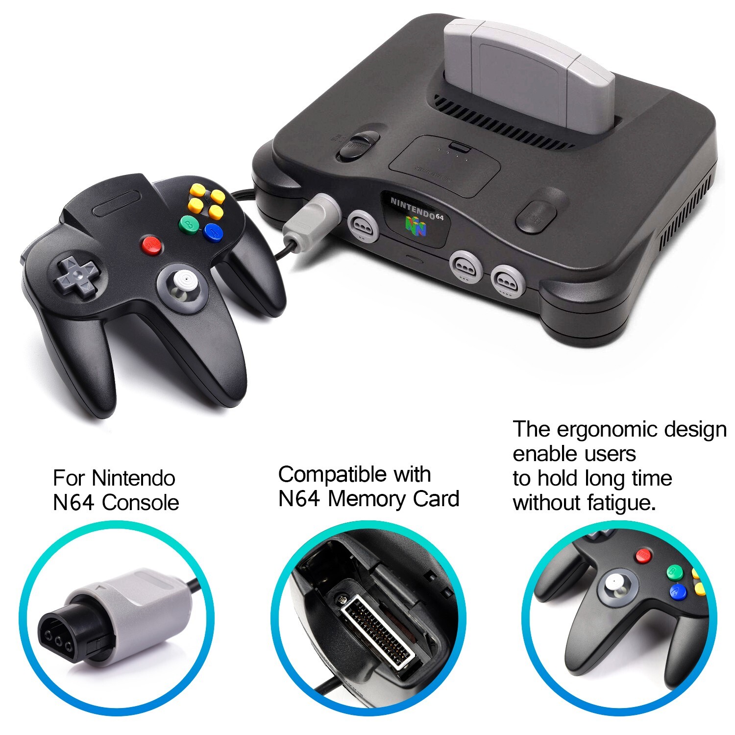 Classic Wired Controller Gamepad For Nintendo 64 N64 Joystick Video Game Console