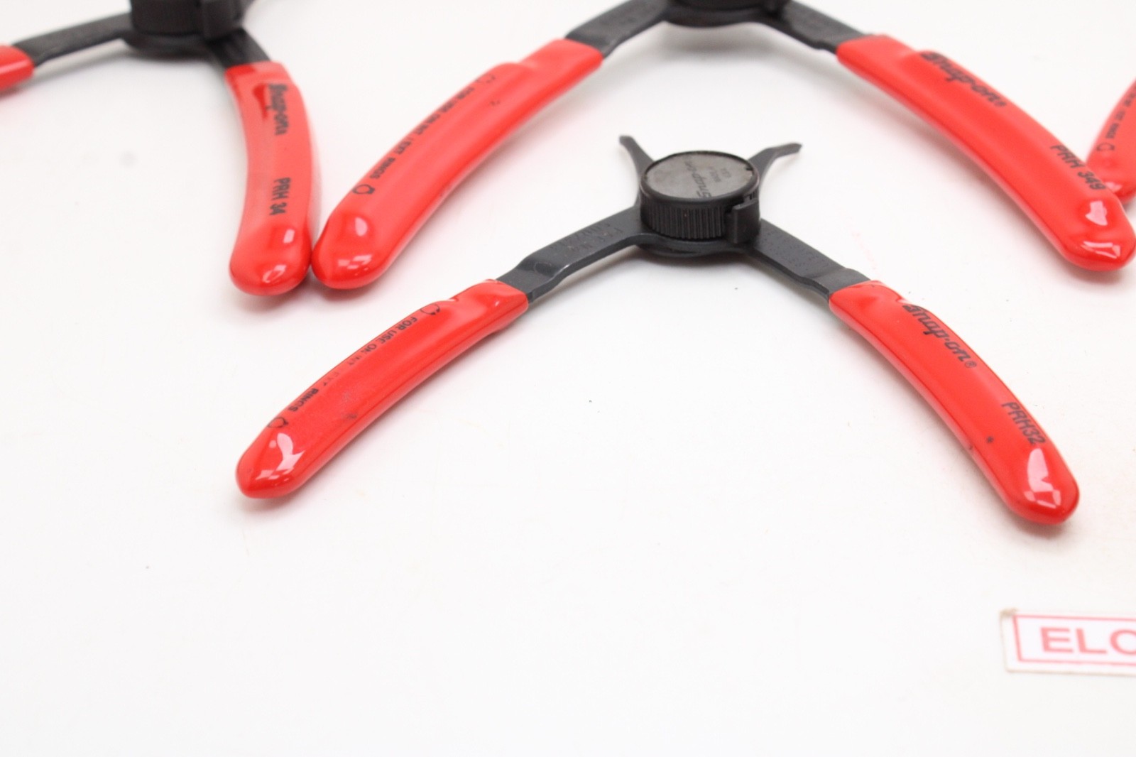 Snap On PRH406 6 Piece Red Rubber Handle Snap Ring Pliers Set USA