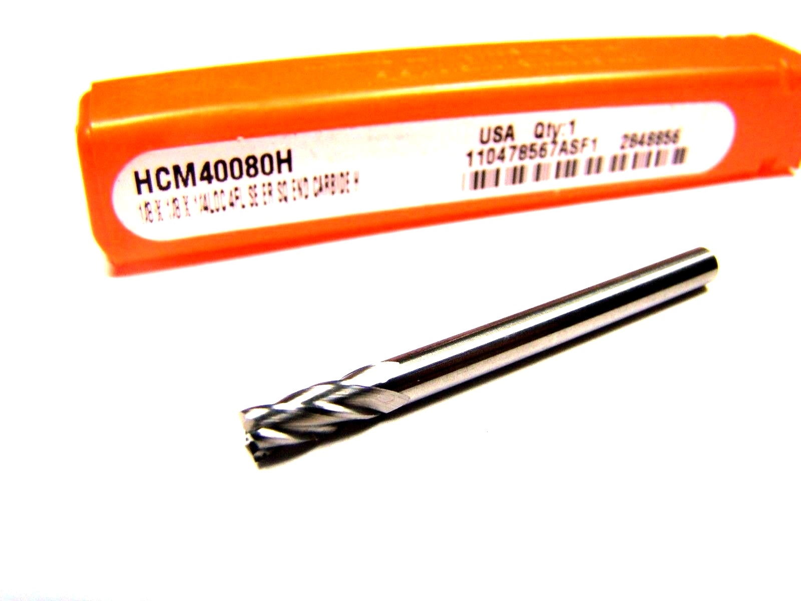 Hertel Carbide End Mill 1/8" 4FL 1/8" x 1/4" x 1-1/2" HCM40080H