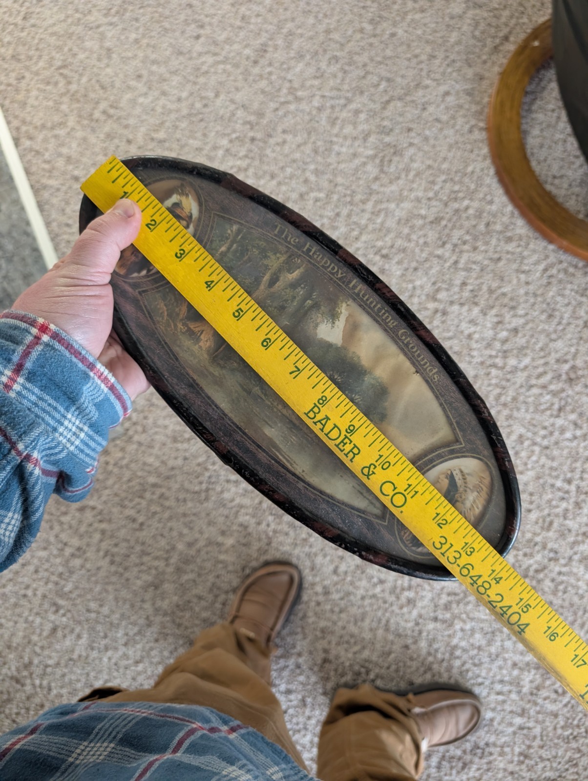 Antique Picture The Happy Hunting Grounds Native American Indians Metal Frame