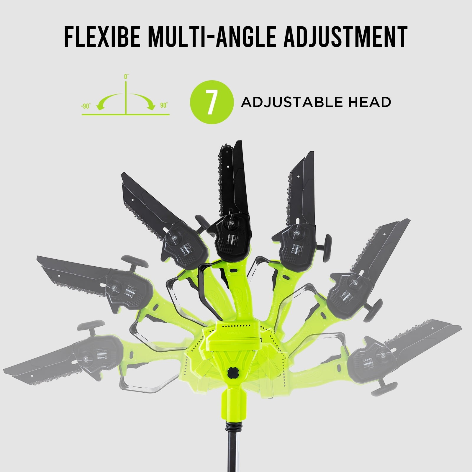 Steelite 21V 2-in-1 Cordless Pole Saw & 6 Inch Electric Mini Chainsaw W/ Battery