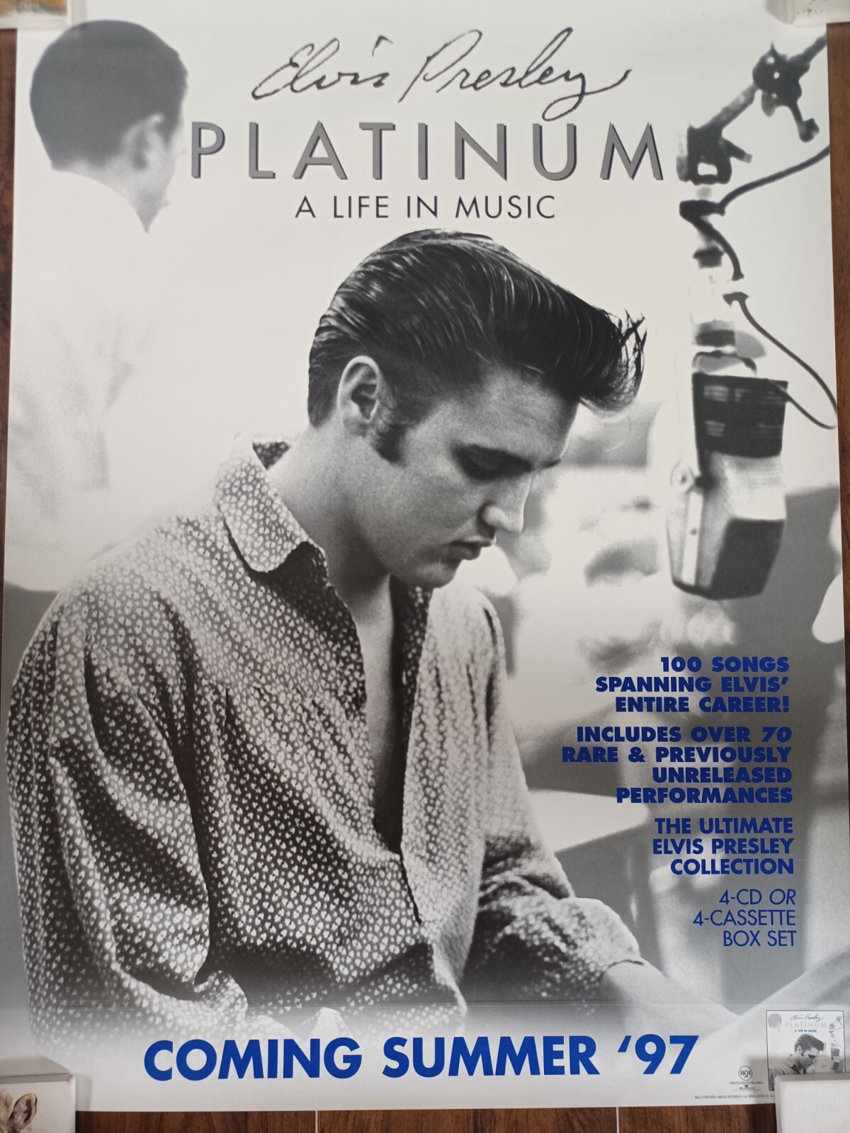 Lot of 4 Vintage Elvis Presley Promotional Album Vinyl Record Store RCA Posters