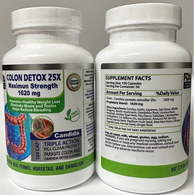 Super Detox Colon & Body Cleanse Maximum Strength Cleansing Diet Weight Loss Pil