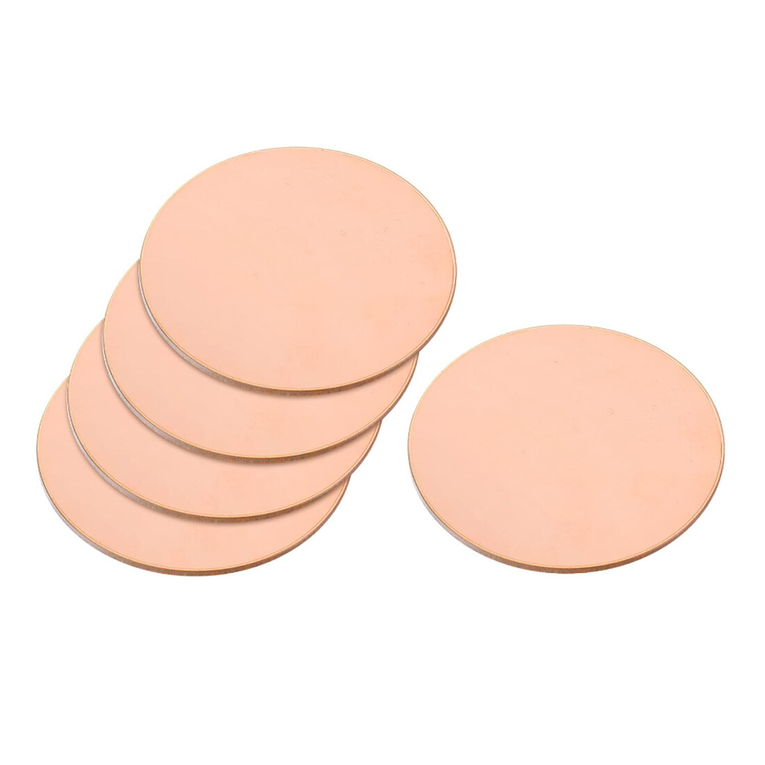 T2 Solids Pure Copper Discs Blanks Metal Round Sheets OD Ø10~300mm Thick 0.3~4mm