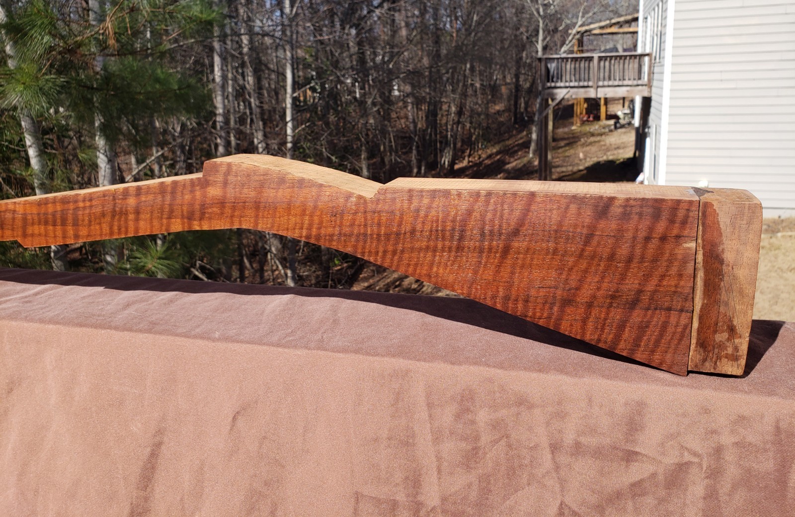 🔥 HIGHLY FIGURED CURLY TIGER CLARO WALNUT MUZZLELOADER RIFLE HAWKEN STOCK Blank
