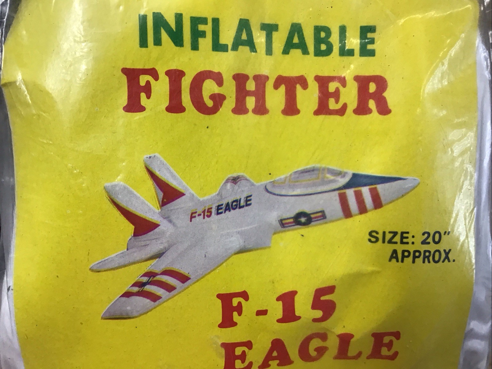 KB NC-7731 Taiwan Inflatable 20” Fighter Jet USAF F-15 Eagle