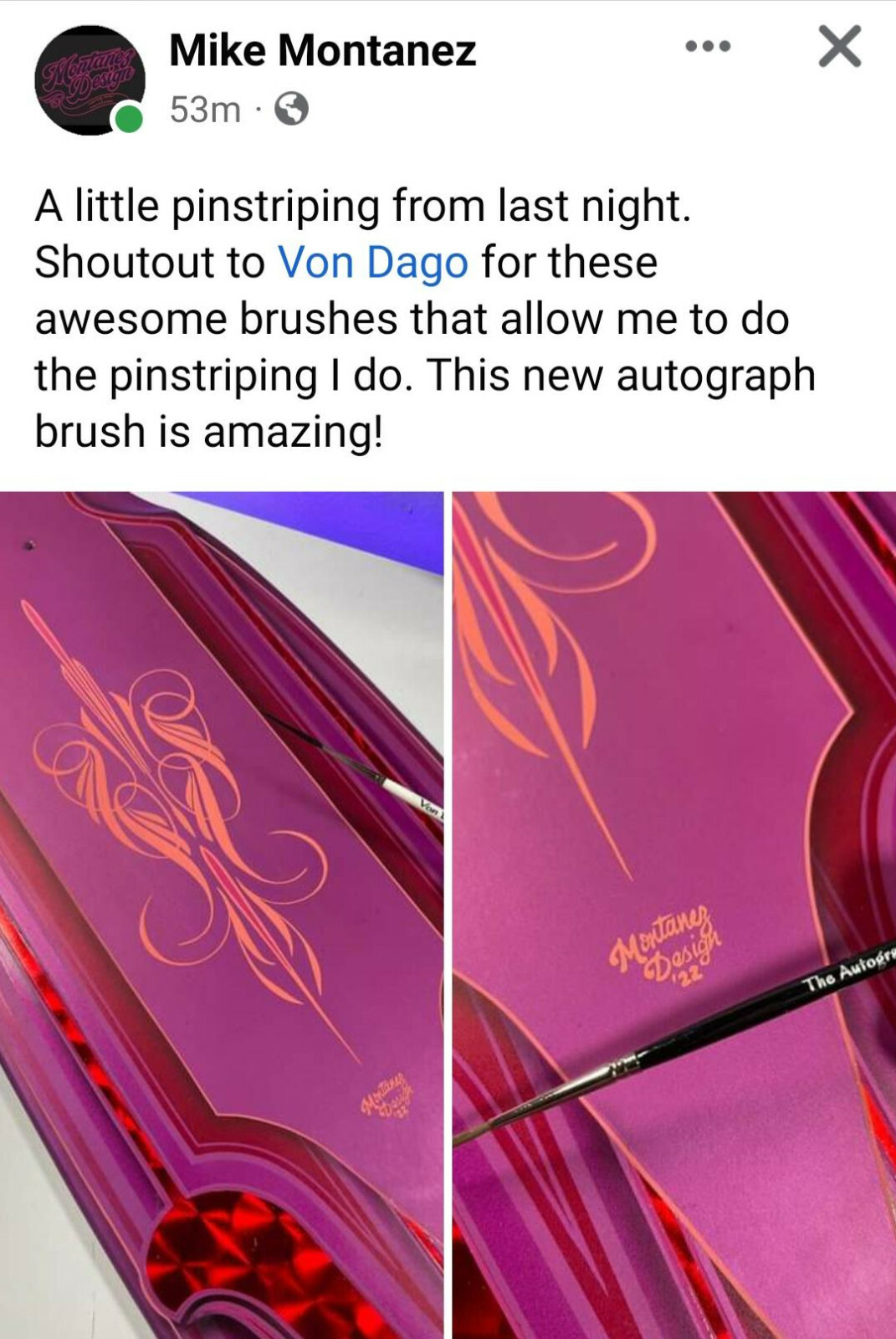Von Dago's New *AUTOGRAPH II* Signature Signing / Detail Brush - PRO'S KNOW