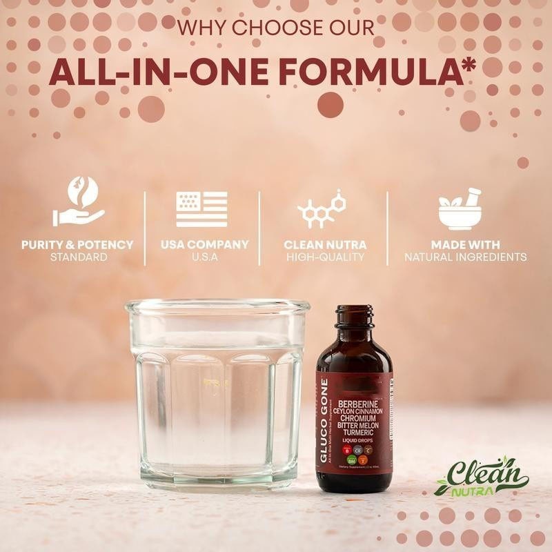 5/3PACK Clean Nutra Berberine with Ceylon Cinnamon Supplement Liquid Drops NEW