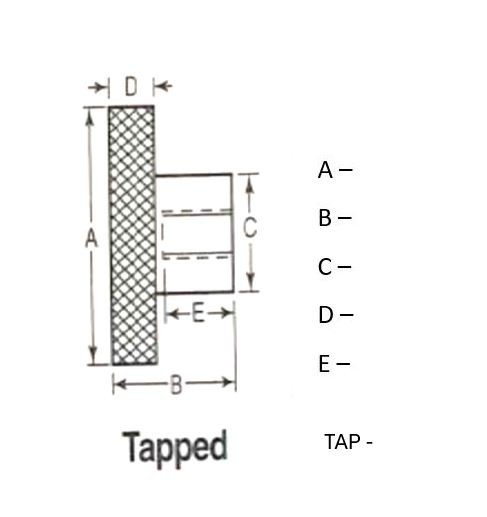 Stainless Steel Tapped Knobs 10-32" - 1/2-13"