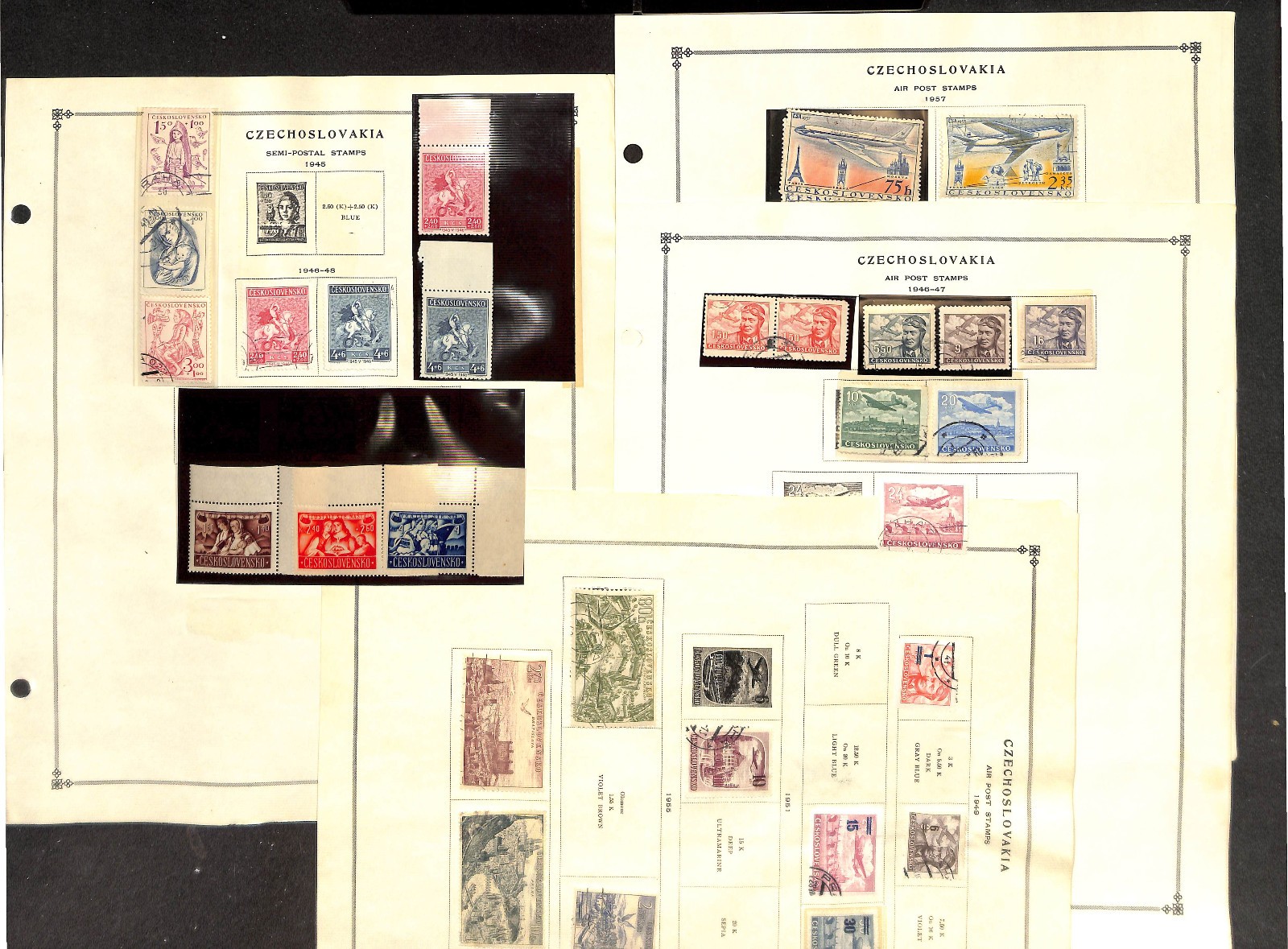 Czechoslovakia Stamp Collection on 80 Scott International Pages, 1918-1974 (CH)