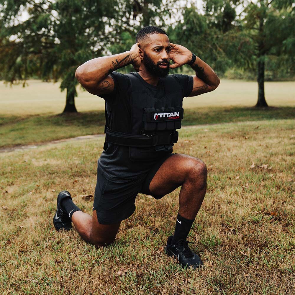 Titan Fitness Elite Series 30 LB Adjustable Weight Vest, (12) 2.5 LB Ingots